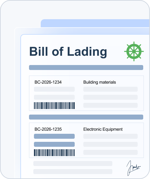 Bill of lading OCR model